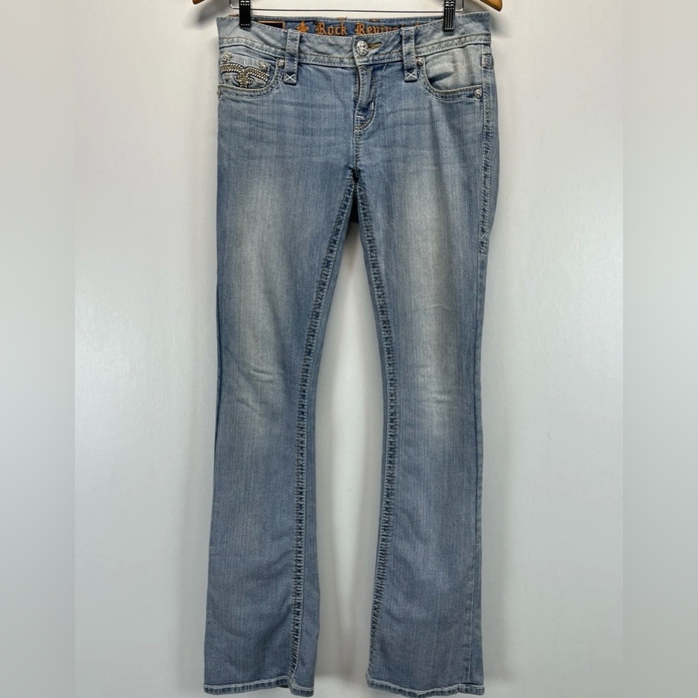 Rock Revival Dee Boot Cut Light Wash Jeans – Size 28‎